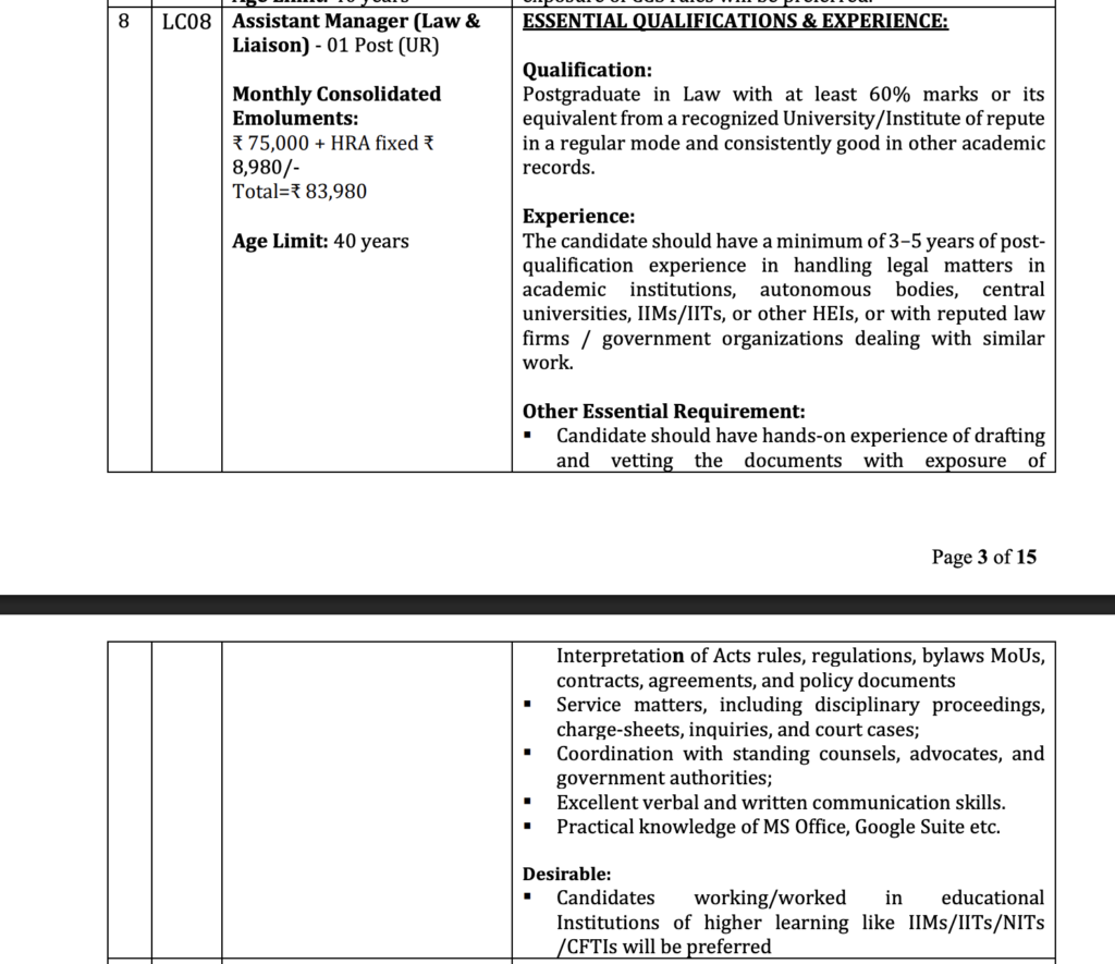 IIM Lucknow Recruitment 2026