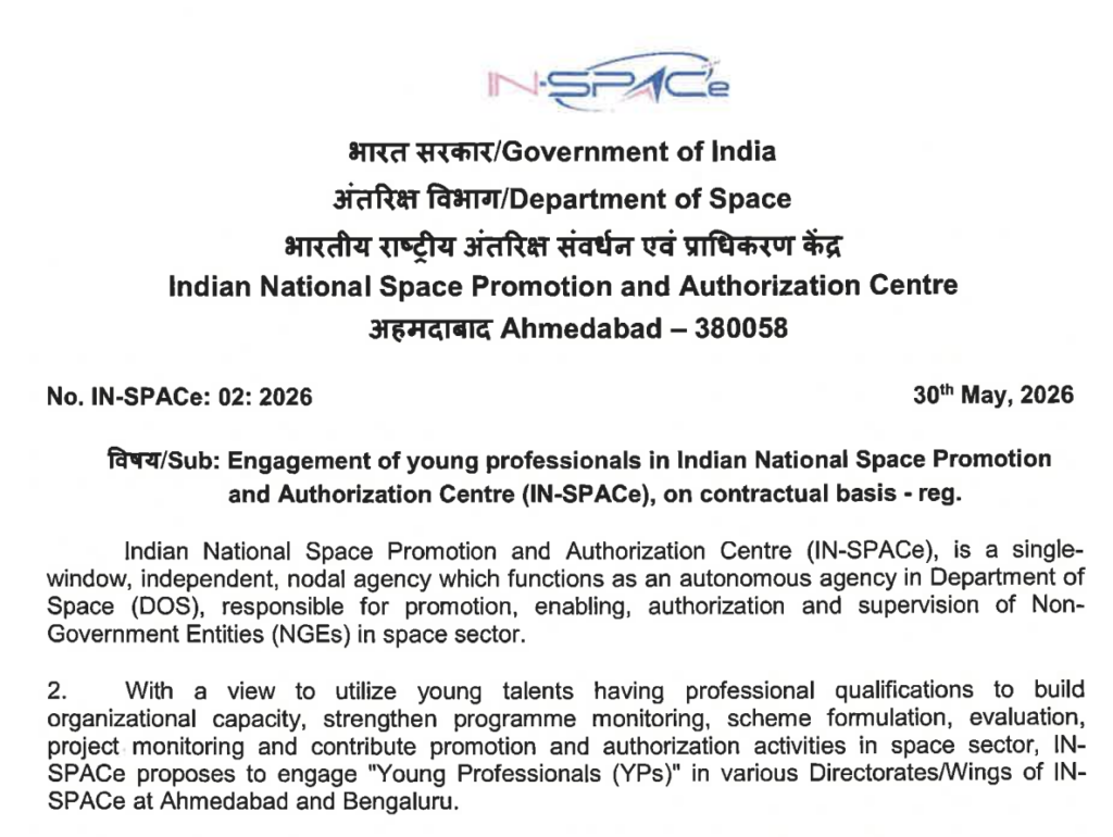IN-SPACe Young Professional
